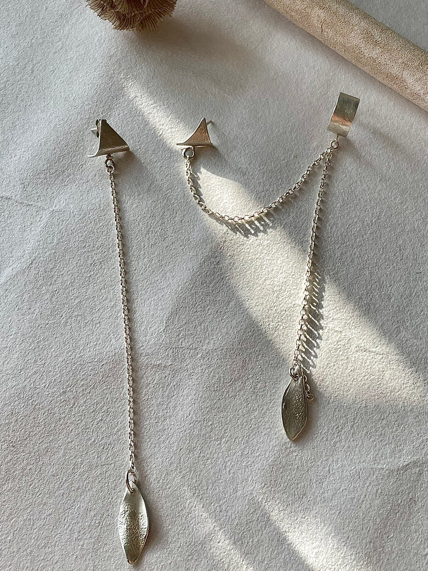 Khan Chain Earrings Leaf