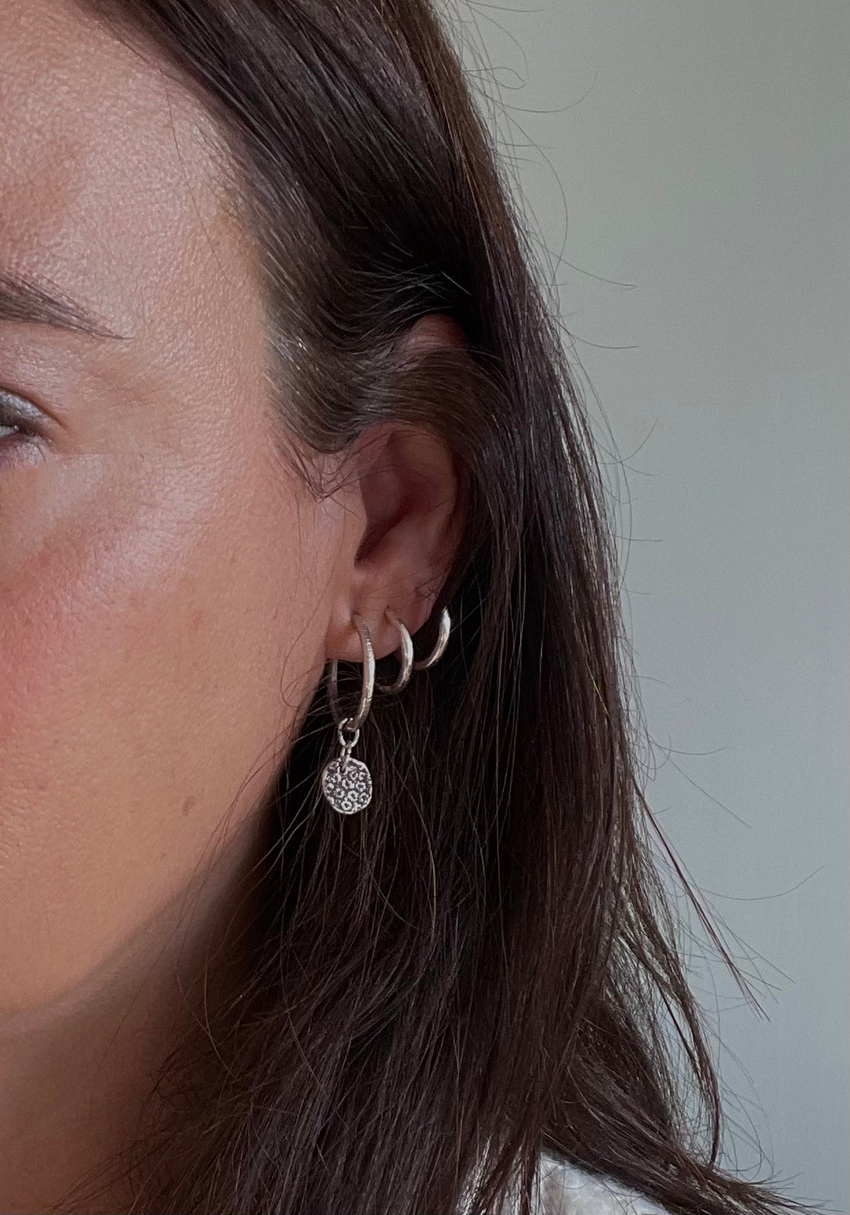 Fossil Coral Earring-Hoops