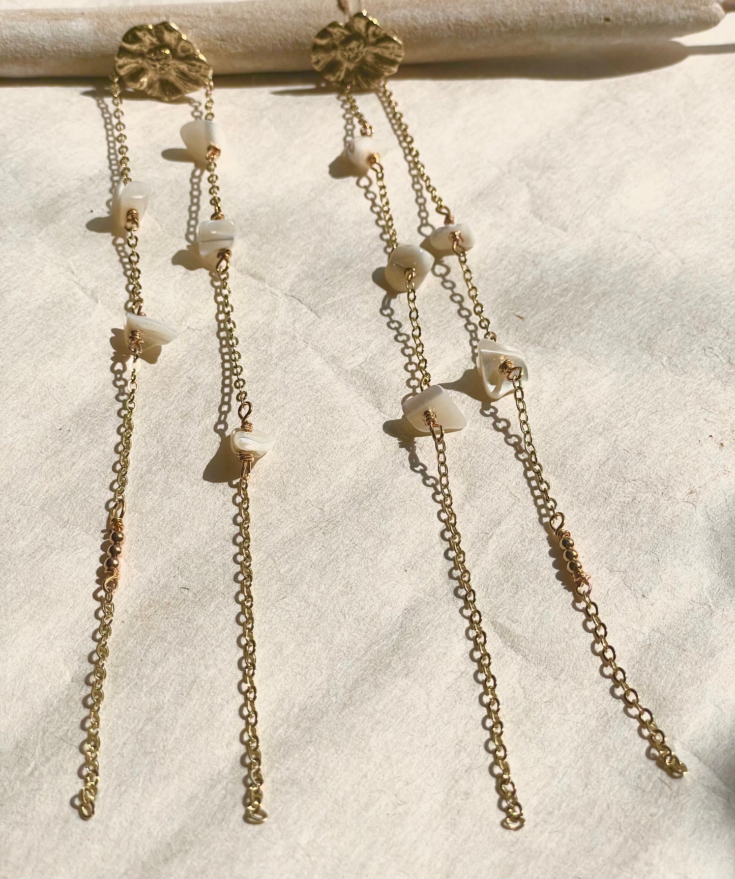 Daisy Pearl- Bead Dangle Earrings