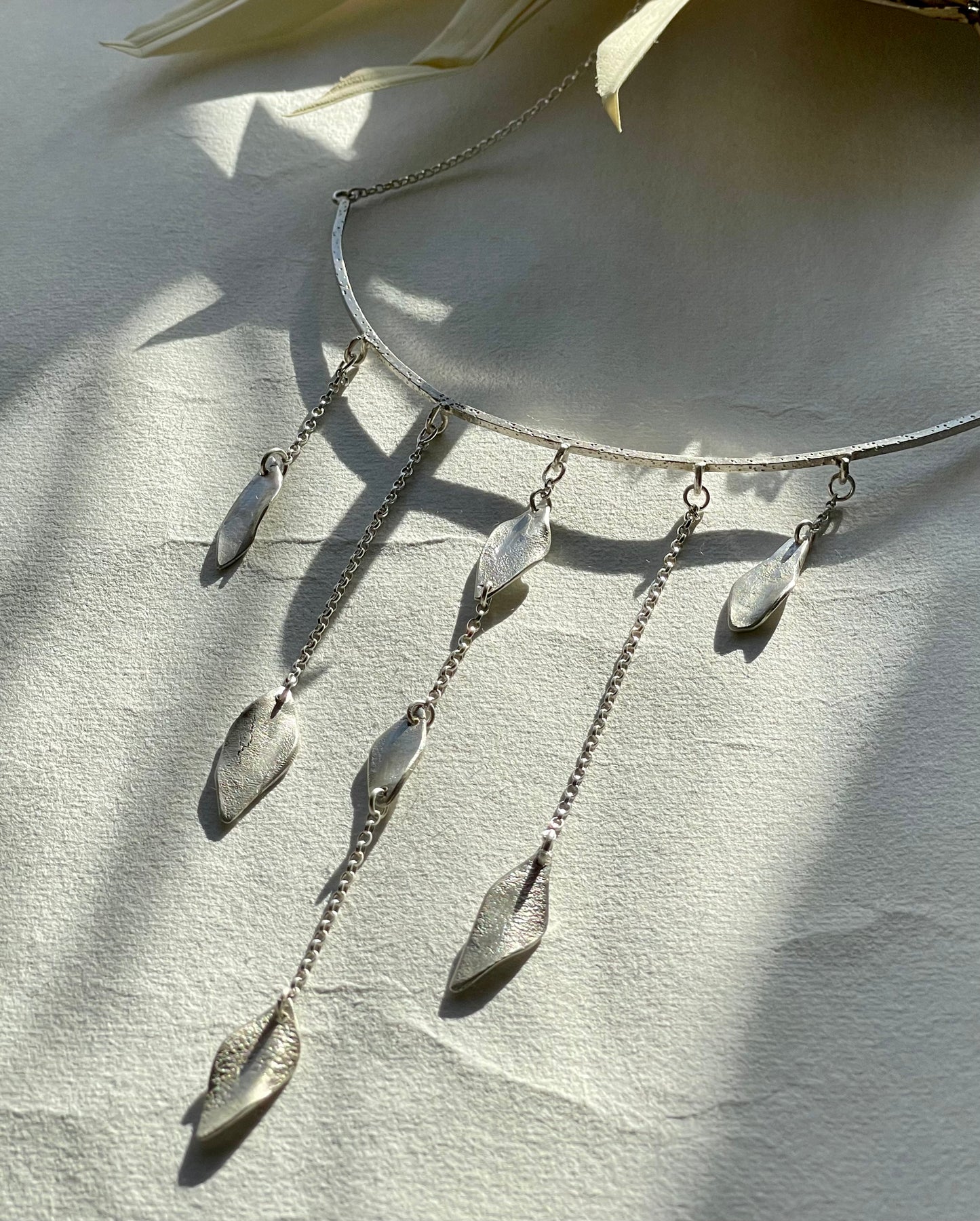 Cascading Leaf Necklace